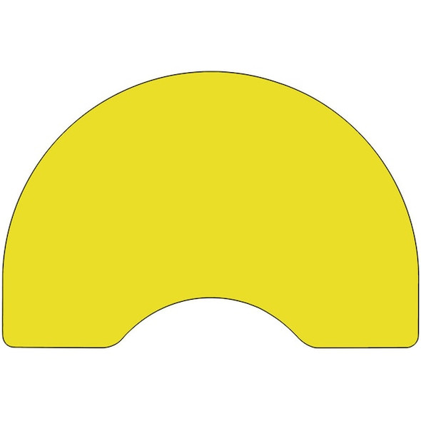 Flash Furniture Activity Table,Kidney Shape,Yel,48"x72" XU-A4872-KIDNY-YEL-H-P-GG