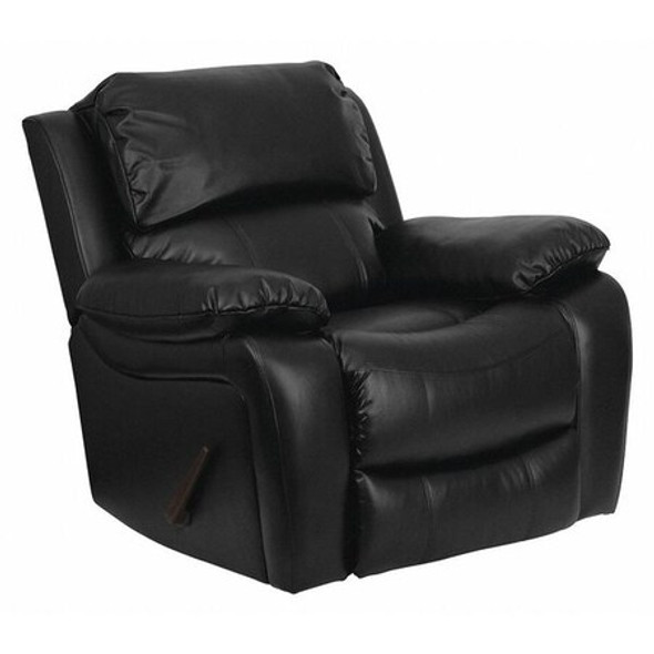 Flash Furniture Leather Rocker Recliner,Black MEN-DA3439-91-BK-GG Flash Furniture Leather Rocker Recliner,Black MEN-DA3439-91-BK-GG