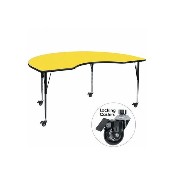 Kidney Activity Table, Laminate, Yellow