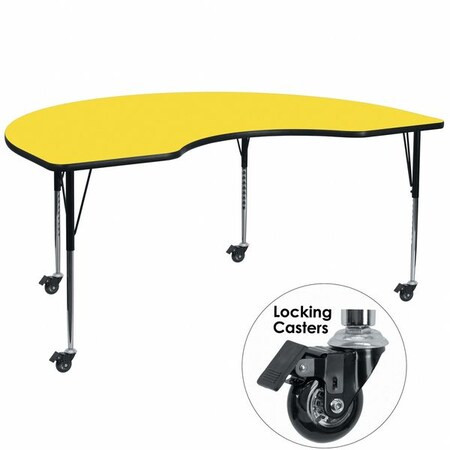 Kidney Activity Table, Laminate, Yellow