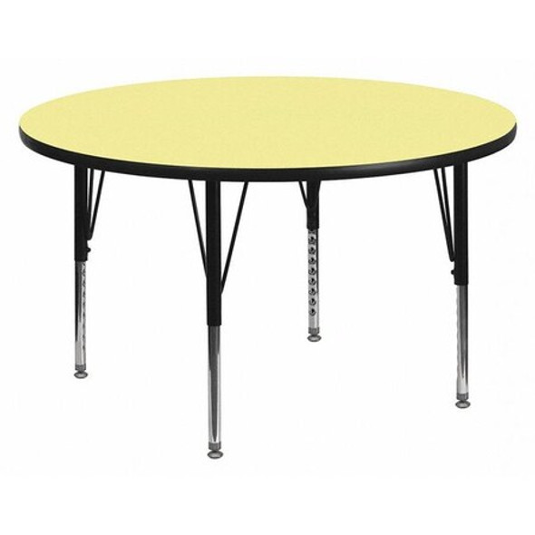 Flash Furniture Round Activity Table, Laminate, Yellow XU-A60-RND-YEL-T-P-GG