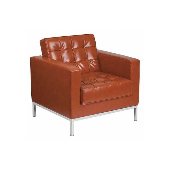 Hercules Lacey Chair, 33 in W 31" L 32" H, Straight, Leather Seat