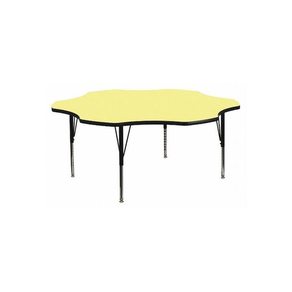 Flash Furniture Flower Activity Table, Laminate, Yellow XU-A60-FLR-YEL-T-P-GG