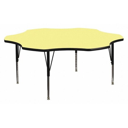 Flash Furniture Flower Activity Table, Laminate, Yellow XU-A60-FLR-YEL-T-P-GG