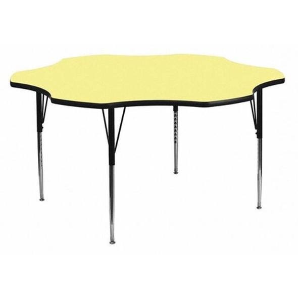 Flash Furniture Flower Activity Table, Laminate, Yellow XU-A60-FLR-YEL-T-A-GG