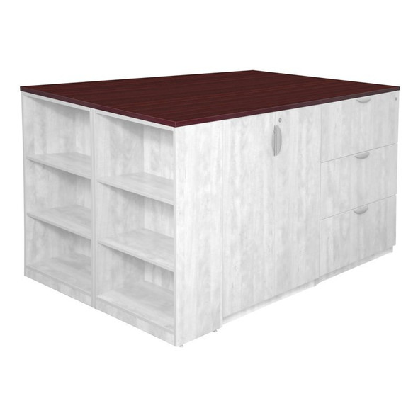 Kobe Regency Legacy Stand Up Quad with Bookcase End Top- Mahogany TSUTR8546MH