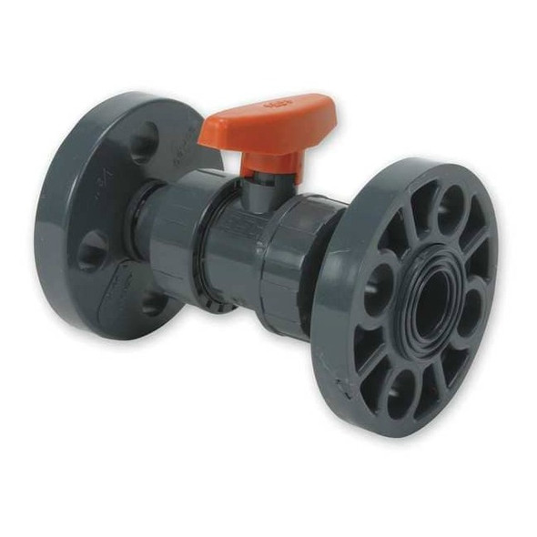 Gf Piping Systems 3" Flanged PVC Ball Valve Inline True Union 161375084