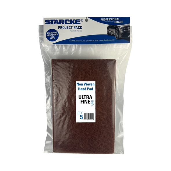 Maroon 6" x 9" Non Woven Hand Pad Very Fine 5ct. Retail Pack R HP-MAROON-R5 HP-MAROON-R5
