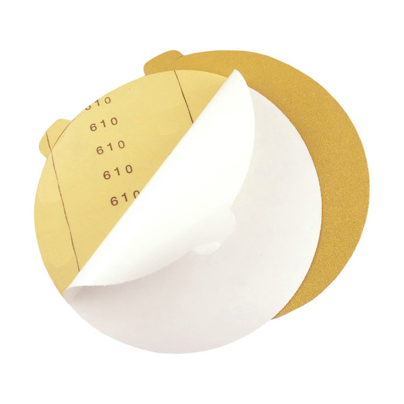 Aluminum Oxide Paper 514D Gold 8" x NH Paper PSA Tab Disc Grit P080 BX/25 R 514D-8T-P0080-25 514-8T-080-25
