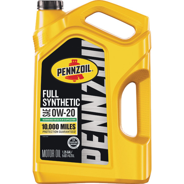 Pennzoil Full Synthetic 0W-20 Motor Oil, 5 Qt. 550058596 Pack of 3 Pennzoil Full Synthetic 0W-20 Motor Oil, 5 Qt. 550058596 Pack of 3