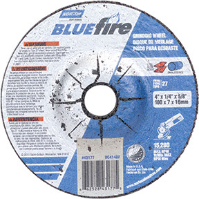 4 x 1/4 x 5/8 In. BlueFire Grinding Wheel ZA 24 S T27 43177
