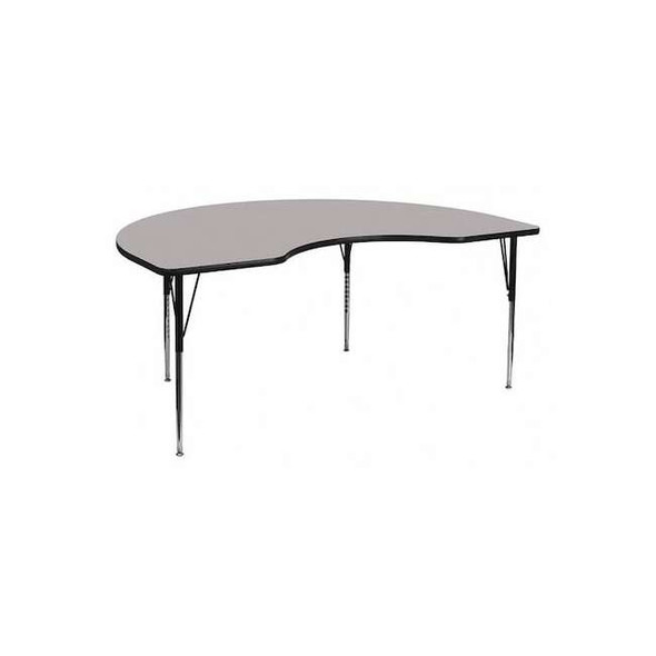 Flash Furniture Kidney Activity Table, Laminate, Grey XU-A4872-KIDNY-GY-T-A-GG