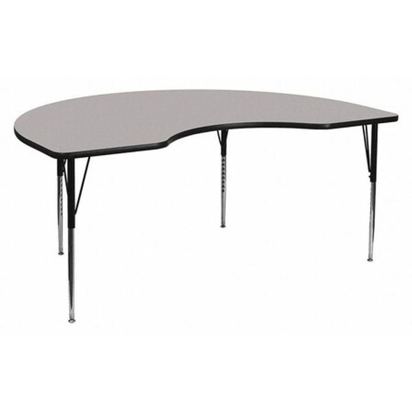 Activity Table,Kidney Shape,Gray,48"x72" Activity Table,Kidney Shape,Gray,48"x72"