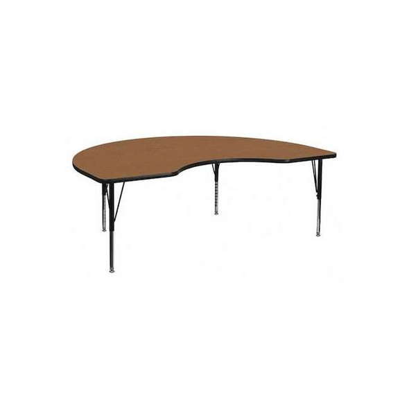 Kidney Activity Table, Laminate, Wood Grain