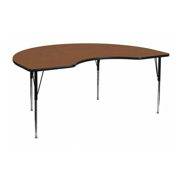 Kidney Activity Table, Laminate, Wood Grain