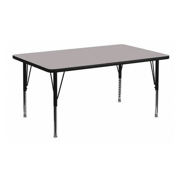 Flash Furniture Rectangle Activity Table, Laminate, Grey XU-A2448-REC-GY-H-P-GG
