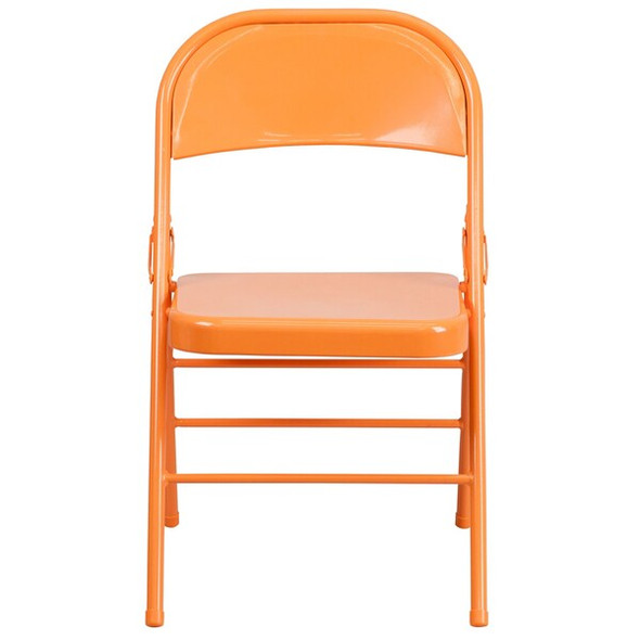 Flash Furniture Orange Marmalade Folding Chair,PK2 2-HF3-ORANGE-GG