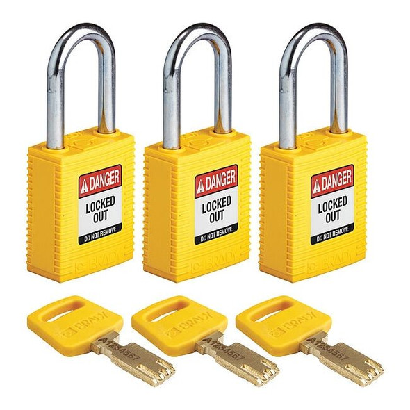Brady NYL-YLW-38ST-KA3PK