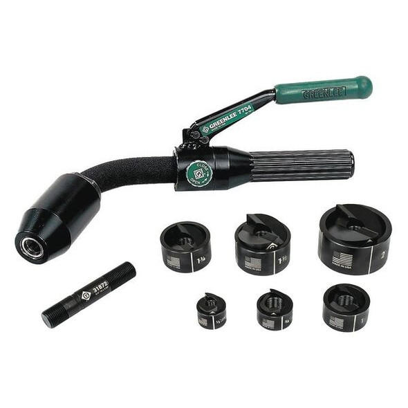 Greenlee 10 Piece Hydraulic Punch Driver Set, 10 ga. 7706SB