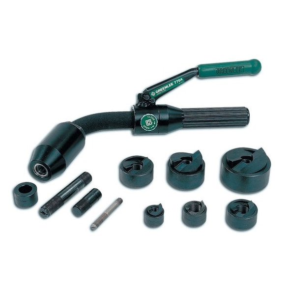 Greenlee 10 Piece Hydraulic Punch Driver Set, 10 ga. 7706SB