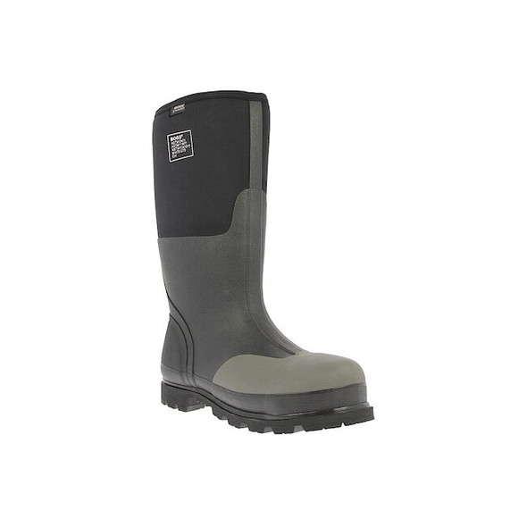 Men's Forge Rubber Boot, Steel Toe, 16" Height, Black, 5
