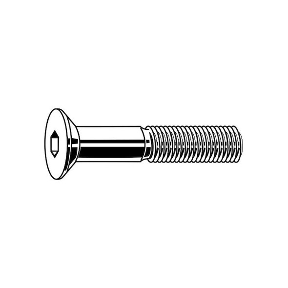 1/2"-20 Socket Head Cap Screw, Flat, Black Oxide Alloy Steel, 4 in Length, 5 PK