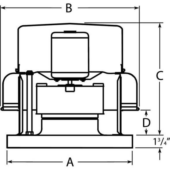 Dayton Alu 25"Dia, 25.5"H Roof Fan w.Motor 6KWK4