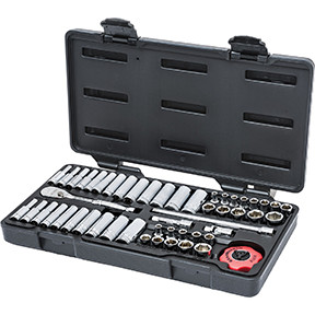 51 pc. 1/4" Dr. 6 pt. SAE/Metric Socket Set 80300