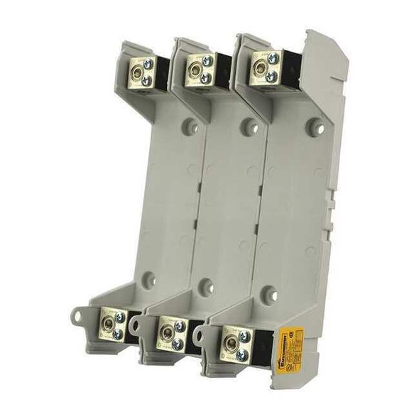 Open Fuse Block, R UL Class, 600V AC/DC Volt Rating, 3 Poles, Box Lug