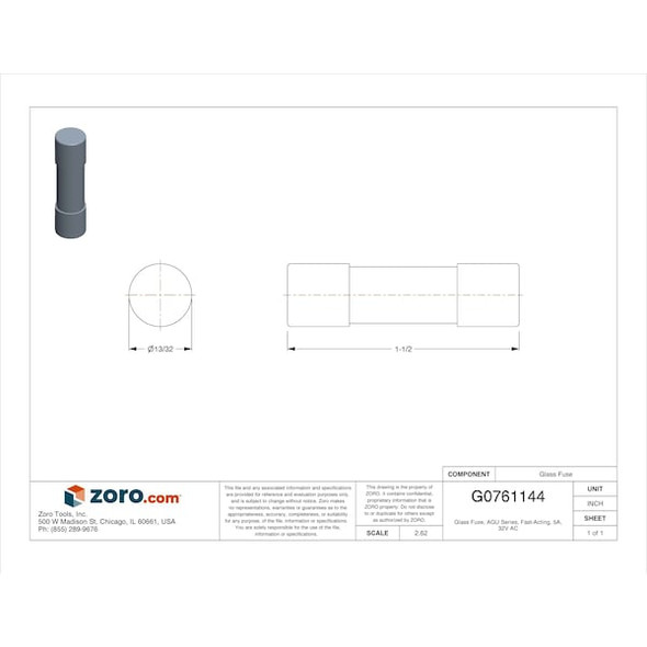 Eaton Bussmann Glass Fuse, Fast-Acting, 5A, 32V AC, Not Applicable AGU-5