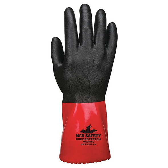 Mcr Safety MG9645 Chemical Resistant Gloves, Fiberglass, 13 in L, 15 ga, Black, M, 12 PK MG9645M