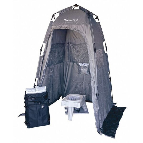 Cleanwaste Portable Toilet, 41 in L, 50 in W, Gray D115SYB Cleanwaste Portable Toilet, 41 in L, 50 in W, Gray D115SYB