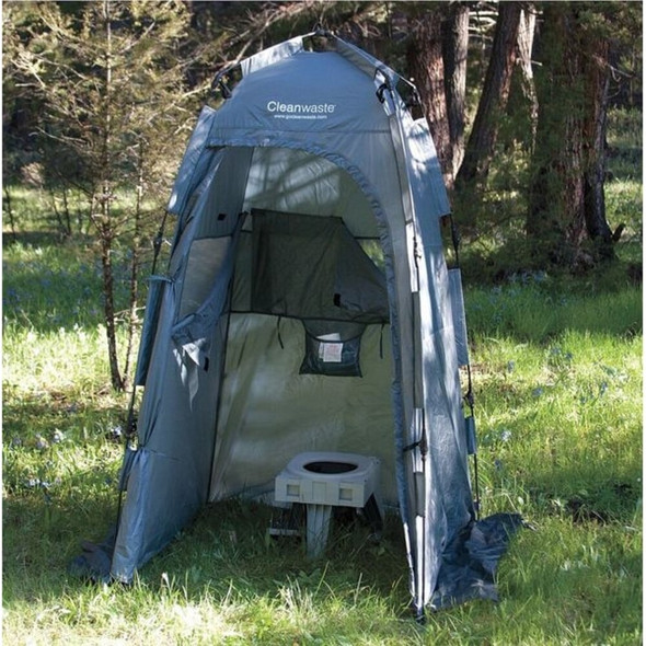 Cleanwaste Portable Toilet, 41 in L, 50 in W, Gray D115SYB