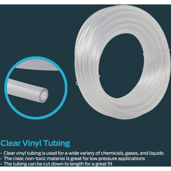 Eastman EZ-Flo 10 Ft. Clear Vinyl Tubing 1-4 In. ID x 3-8 In. OD 98617 445120