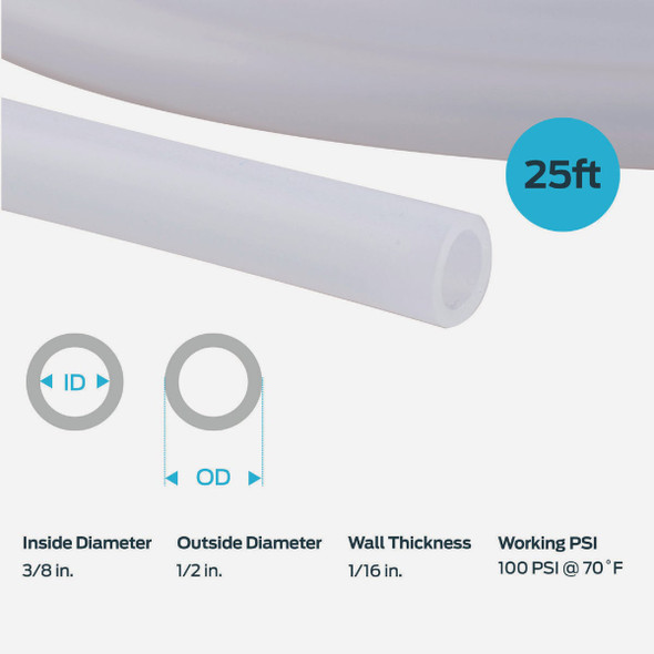 EZ-Flo 3-8 In. ID x 1-2 In. OD x 25 Ft. L. Polyethylene Tubing 98634 494251