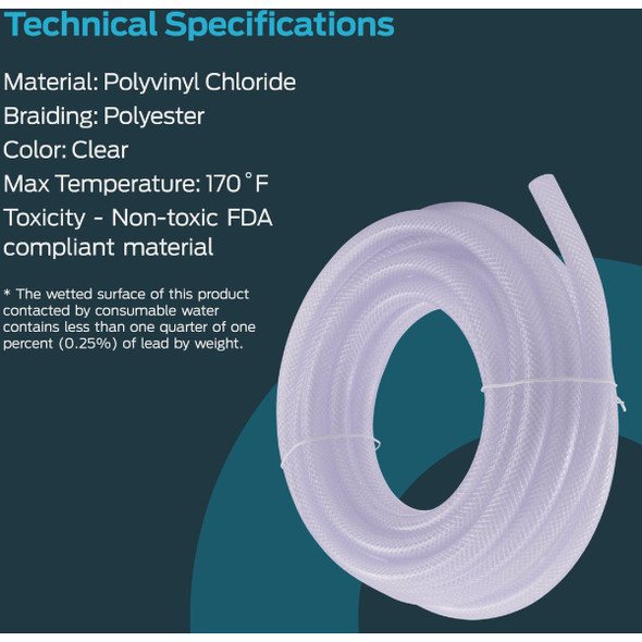 Eastman EZ-Flo 10 Ft. Braided Vinyl Tubing 3-4 In. ID x 1 In. OD 98630 499631