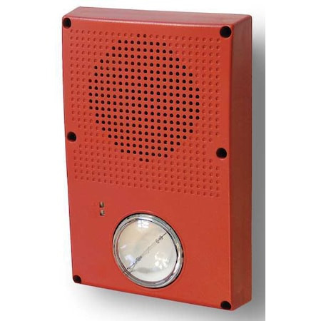 Edwards Signaling Outdoor Speaker Strobe,Red WG4RN-SVMHC