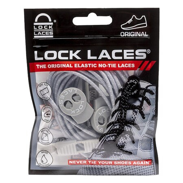 Lock Laces Safety Shoe Laces,Gray,48" L,PR GRY48