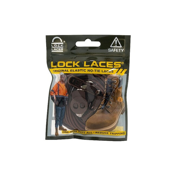 Lock Laces Safety Boot Laces,Brown,72" L,PR BRN72