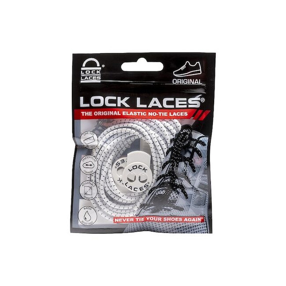 Lock Laces Safety Shoe Laces,White,48" L,PR WHT48