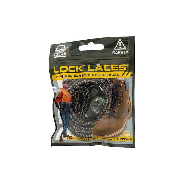 Lock Laces Safety Boot Laces,Camouflage,72" L,PR CAM72