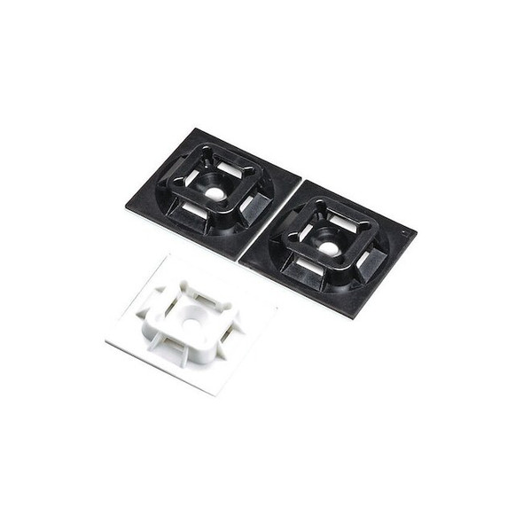 Panduit Cable Tie, Mount, Adh, .75x.75in, Wh, PK500 ABMM-A-D