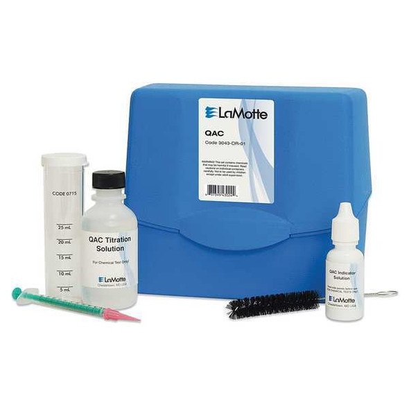 Lamotte Water Testing Kit,QAC,Range 0 to 500 PPM 3043-DR-01 Lamotte Water Testing Kit,QAC,Range 0 to 500 PPM 3043-DR-01