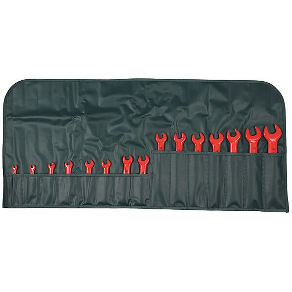 Wiha Insulated Open End Wrench Set, 6-24mm, 15 Pc 20091