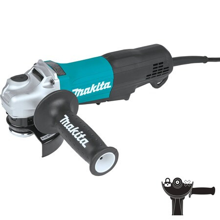 Makita Angle Grinder 4 1/2",11.0 A,Paddle,Non GA4553R
