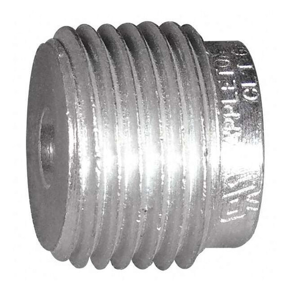 IMC Reducing Bushing, 1-1/4 in x 3/4 in, Threaded, Aluminum, Plain, Silver