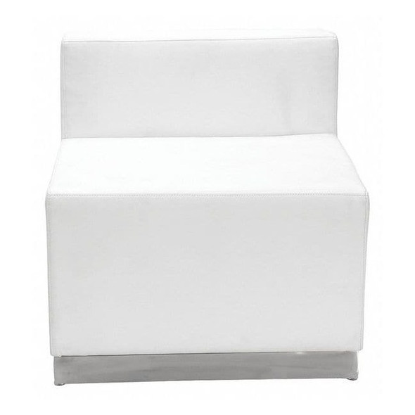 Hercules Alon Chair, White Back, 25-1/2 in W 25-1/4" L 27" H, Leather Seat