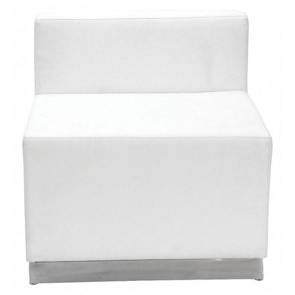 Hercules Alon Chair, White Back, 25-1/2 in W 25-1/4" L 27" H, Leather Seat