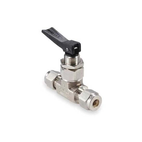 Ham-Let 1/8" Compr Brass Ball Valve Inline H-1200-B-L-1/8