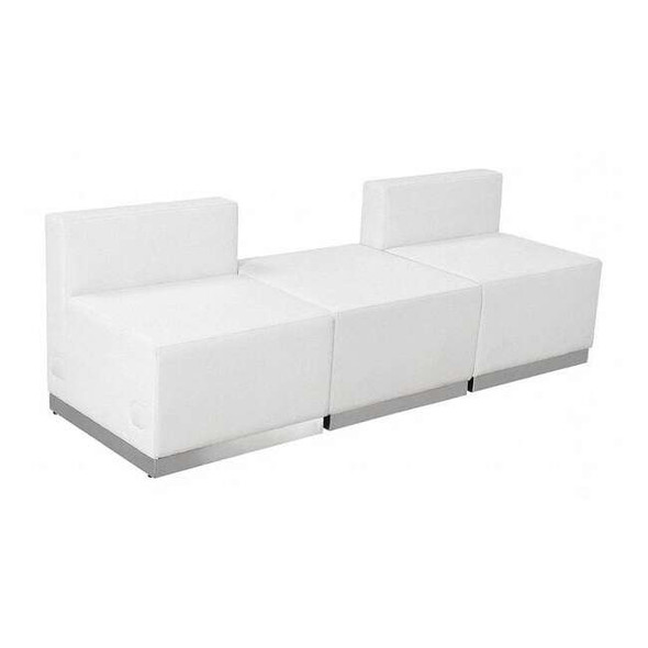3 pcs. Living Room Set, 25-1/4" to 25-1/2" x 27", Upholstery Color: White